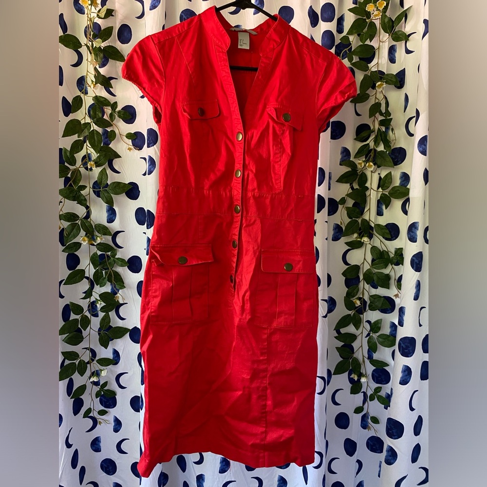 H&M Button-Up Bodycon Dress